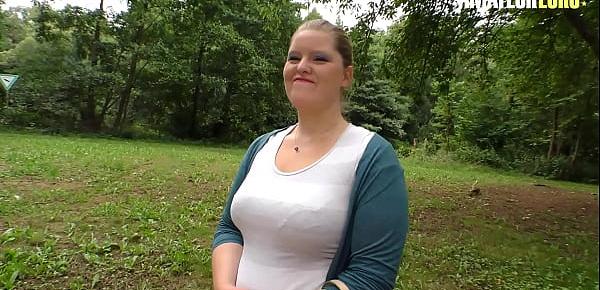  DEUTSCHLAND REPORT - Sexy German BBW Anna K. Hot Sex Outdoor With Her New Boyfriend